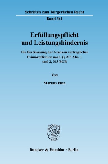 Cover: Erfüllungspflicht und Leistungshindernis