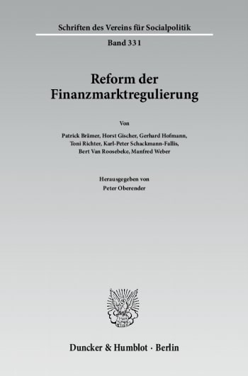 Cover: Reform der Finanzmarktregulierung