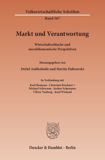 Cover: Markt und Verantwortung