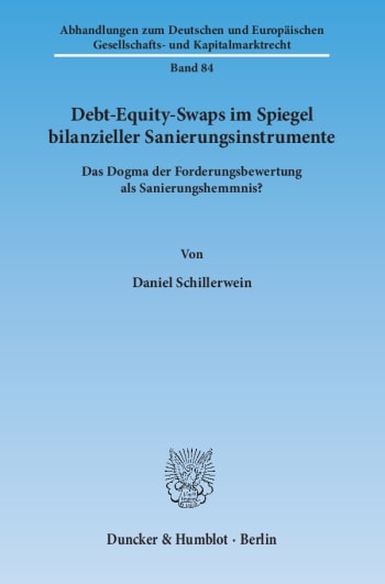 Cover: Debt-Equity-Swaps im Spiegel bilanzieller Sanierungsinstrumente