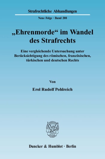 Cover: »Ehrenmorde« im Wandel des Strafrechts