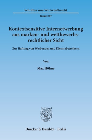 Cover: Kontextsensitive Internetwerbung aus marken- und wettbewerbsrechtlicher Sicht