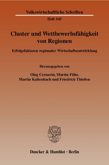 Cover: Cluster und Wettbewerbsfähigkeit von Regionen