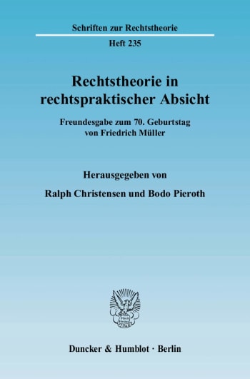 Cover: Rechtstheorie in rechtspraktischer Absicht