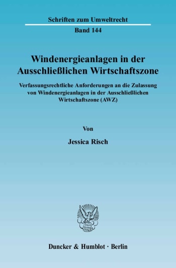 Cover: Windenergieanlagen in der Ausschließlichen Wirtschaftszone