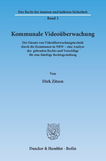 Cover: Kommunale Videoüberwachung