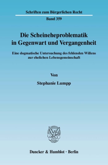 Cover: Die Scheineheproblematik in Gegenwart und Vergangenheit