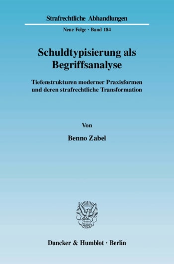 Cover: Schuldtypisierung als Begriffsanalyse