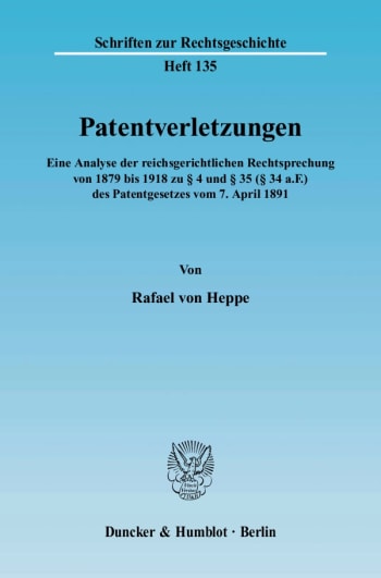 Cover: Patentverletzungen