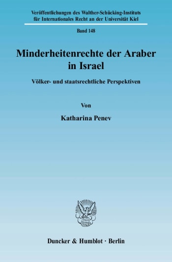 Cover: Minderheitenrechte der Araber in Israel