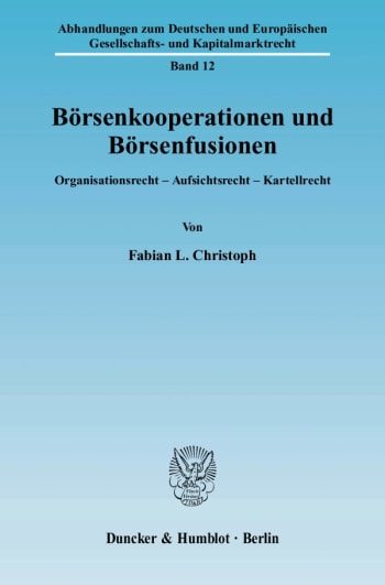 Cover: Börsenkooperationen und Börsenfusionen