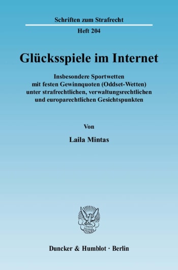 Cover: Glücksspiele im Internet