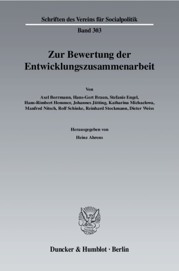 Cover: Zur Bewertung der Entwicklungszusammenarbeit