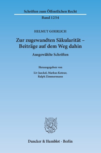 Cover: Zur zugewandten Säkularität – Beiträge auf dem Weg dahin