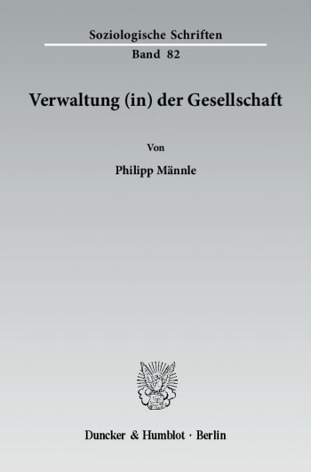 Cover: Verwaltung (in) der Gesellschaft