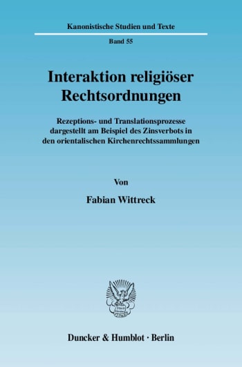 Cover: Interaktion religiöser Rechtsordnungen