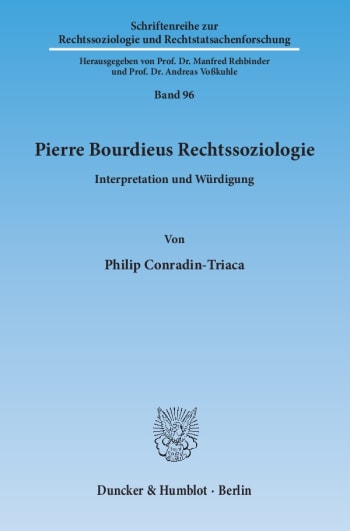 Cover: Pierre Bourdieus Rechtssoziologie