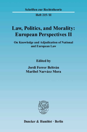 Cover: Law, Politics, and Morality: European Perspectives II