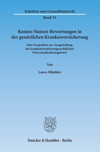 Cover: Kosten-Nutzen-Bewertungen in der gesetzlichen Krankenversicherung