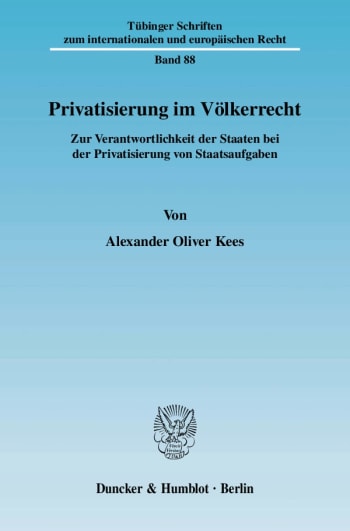 Cover: Privatisierung im Völkerrecht