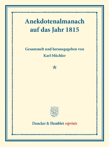 Cover: Anekdotenalmanach auf das Jahr 1815