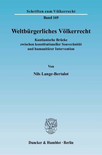 Cover: Weltbürgerliches Völkerrecht