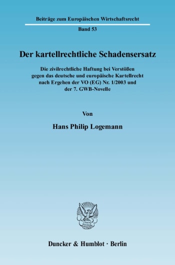 Cover: Der kartellrechtliche Schadensersatz