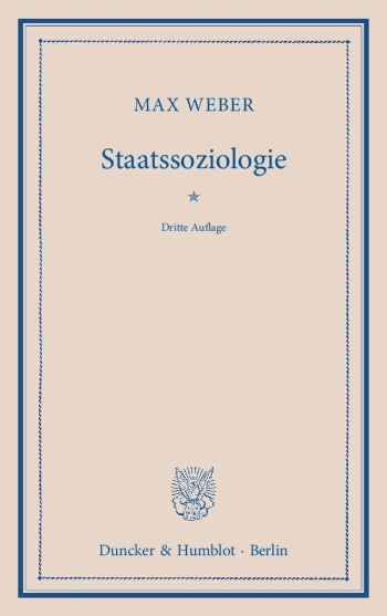 Cover: Staatssoziologie