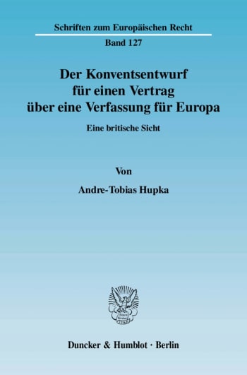 Cover: Der Konventsentwurf für einen Vertrag über eine Verfassung für Europa