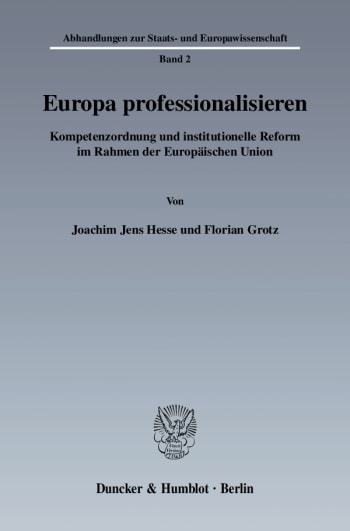 Cover: Europa professionalisieren