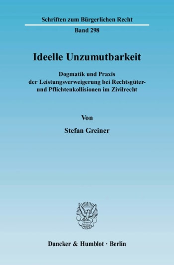 Cover: Ideelle Unzumutbarkeit