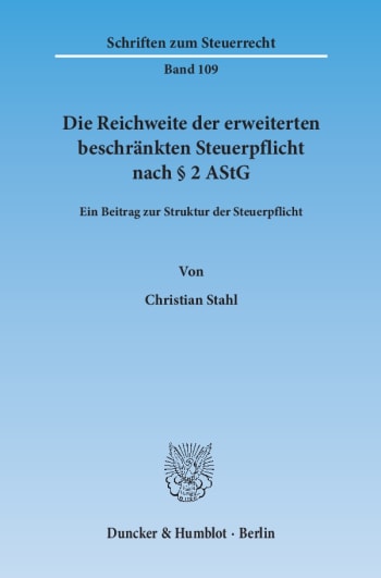 Cover: Die Reichweite der erweiterten beschränkten Steuerpflicht nach § 2 AStG