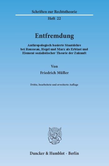 Cover: Entfremdung