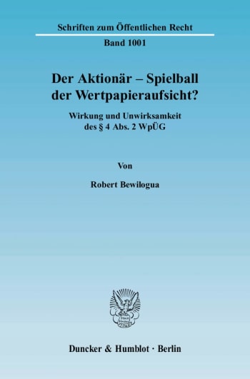 Cover: Der Aktionär – Spielball der Wertpapieraufsicht?