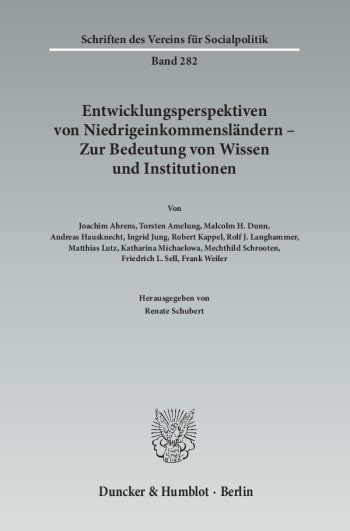 Cover: Entwicklungsperspektiven von Niedrigeinkommensländern - Zur Bedeutung von Wissen und Institutionen