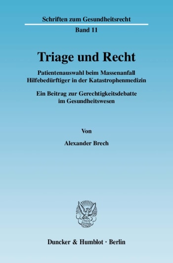 Cover: Triage und Recht