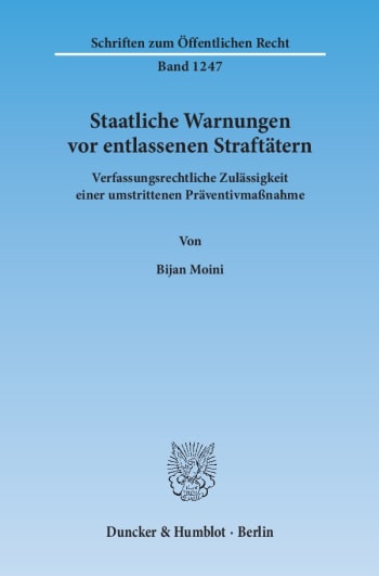 Cover: Staatliche Warnungen vor entlassenen Straftätern