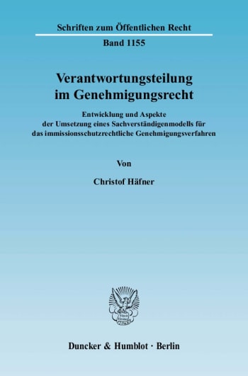 Cover: Verantwortungsteilung im Genehmigungsrecht