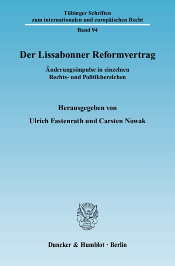 Cover: Der Lissabonner Reformvertrag