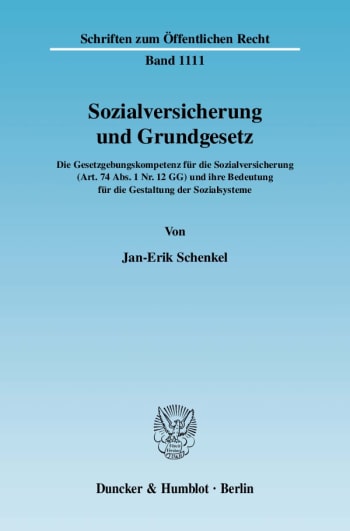 Cover: Sozialversicherung und Grundgesetz