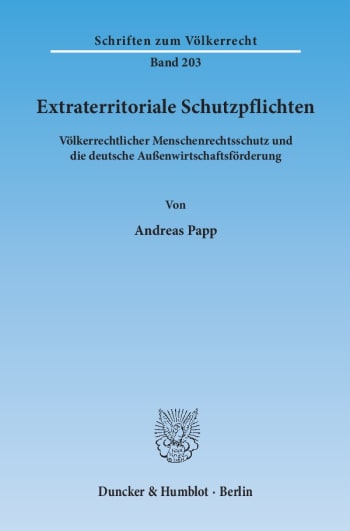 Cover: Extraterritoriale Schutzpflichten