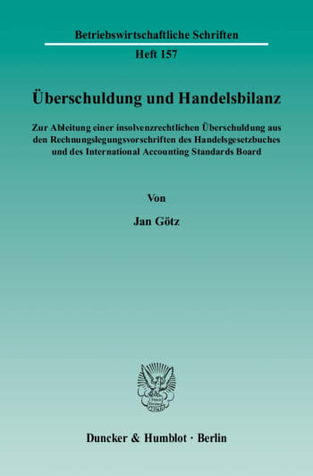 Cover: Überschuldung und Handelsbilanz