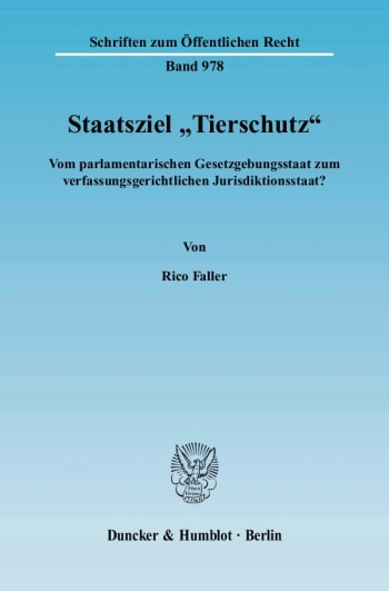 Cover: Staatsziel »Tierschutz«