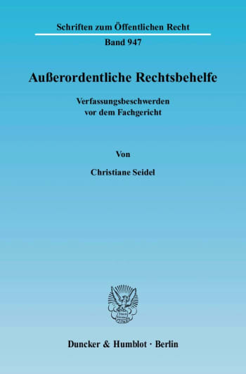 Cover: Außerordentliche Rechtsbehelfe