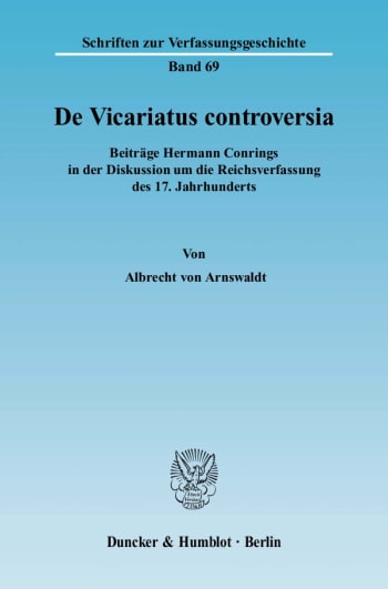 Cover: De Vicariatus controversia