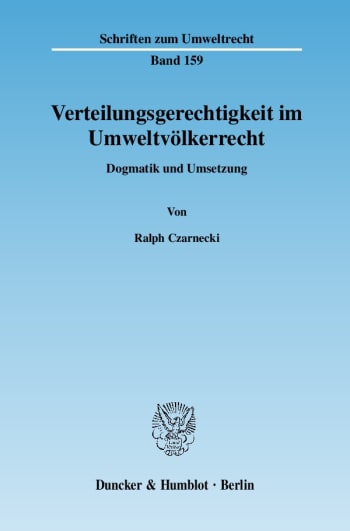 Cover: Verteilungsgerechtigkeit im Umweltvölkerrecht