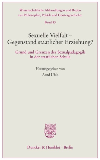 Cover: Sexuelle Vielfalt – Gegenstand staatlicher Erziehung?