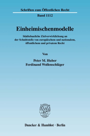 Cover: Einheimischenmodelle