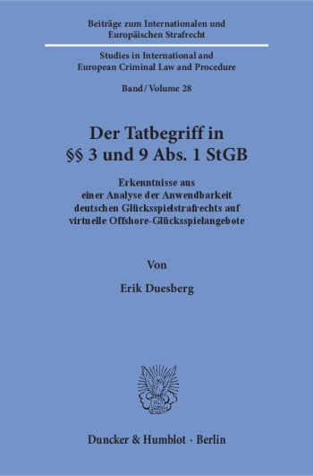 Cover: Der Tatbegriff in §§ 3 und 9 Abs. 1 StGB