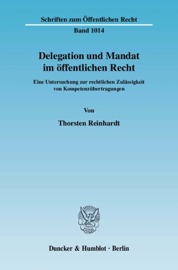 Cover: Delegation und Mandat im öffentlichen Recht